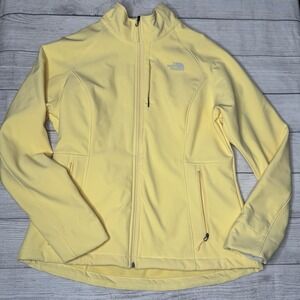 The North Face Women's WindWall Softshell Fleece Jacket Pale Yellow XL